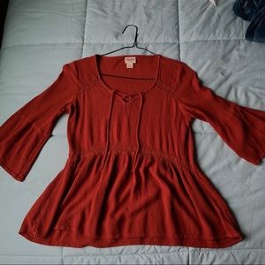 Rust Peasant Blouse